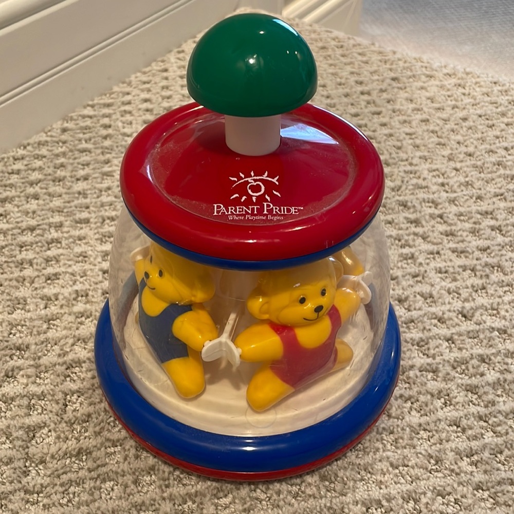 Vintage Parent Pride Bear Spinner Toy for toddlers